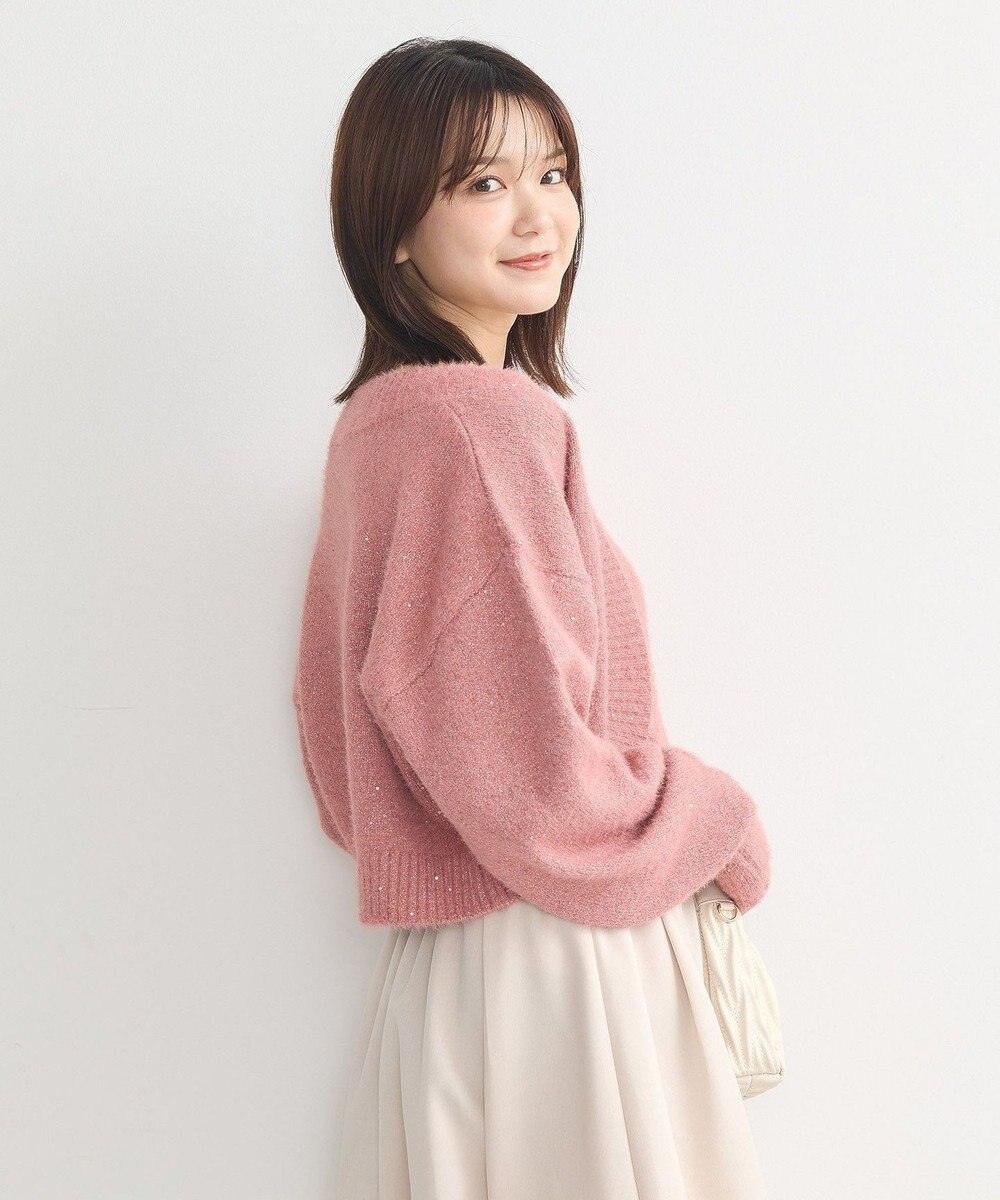 earth music&ecology ＳＥＴ２点スパンコールニットボレロ×タンク 