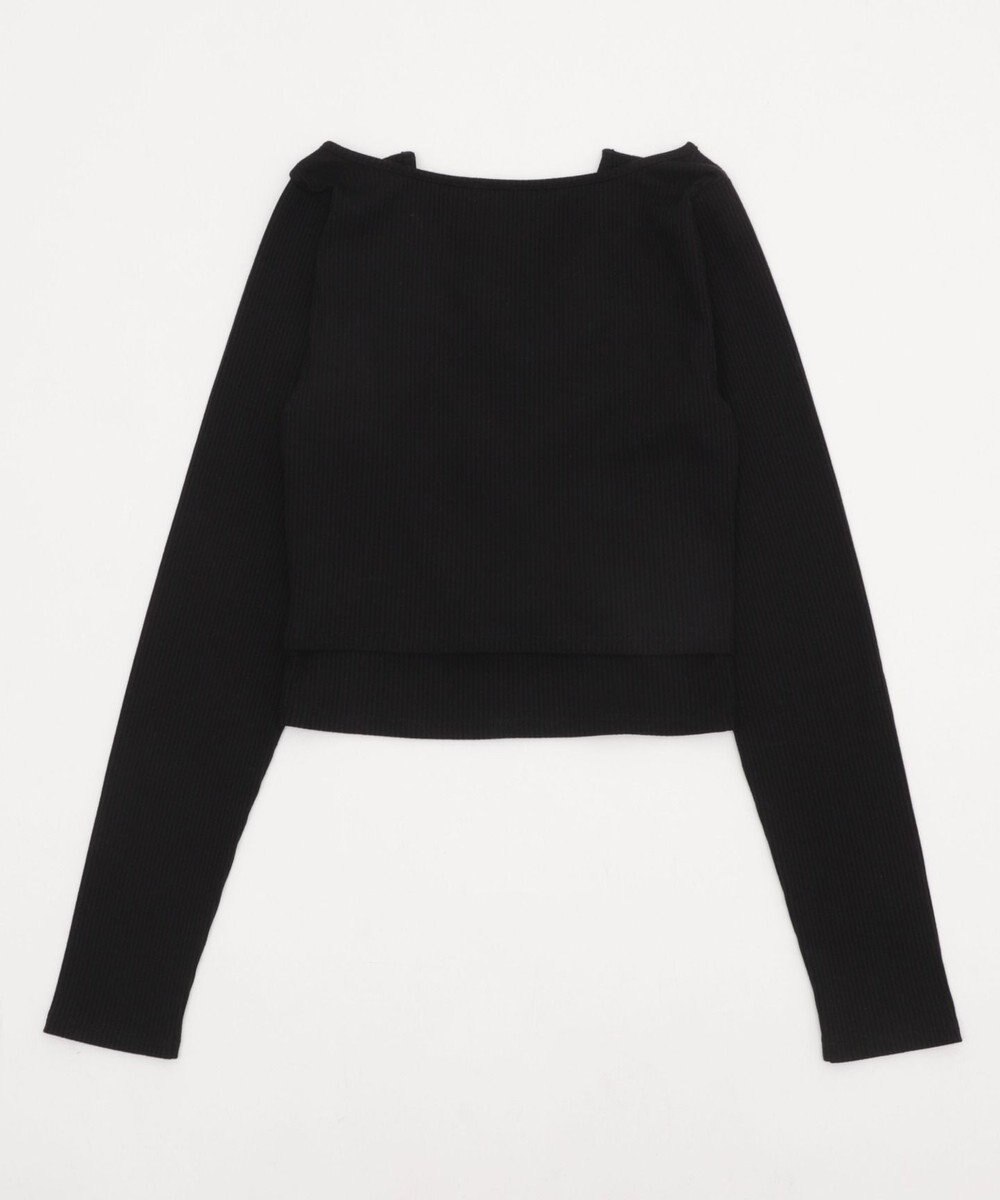 WEGO レイヤード風レースアップトップス 