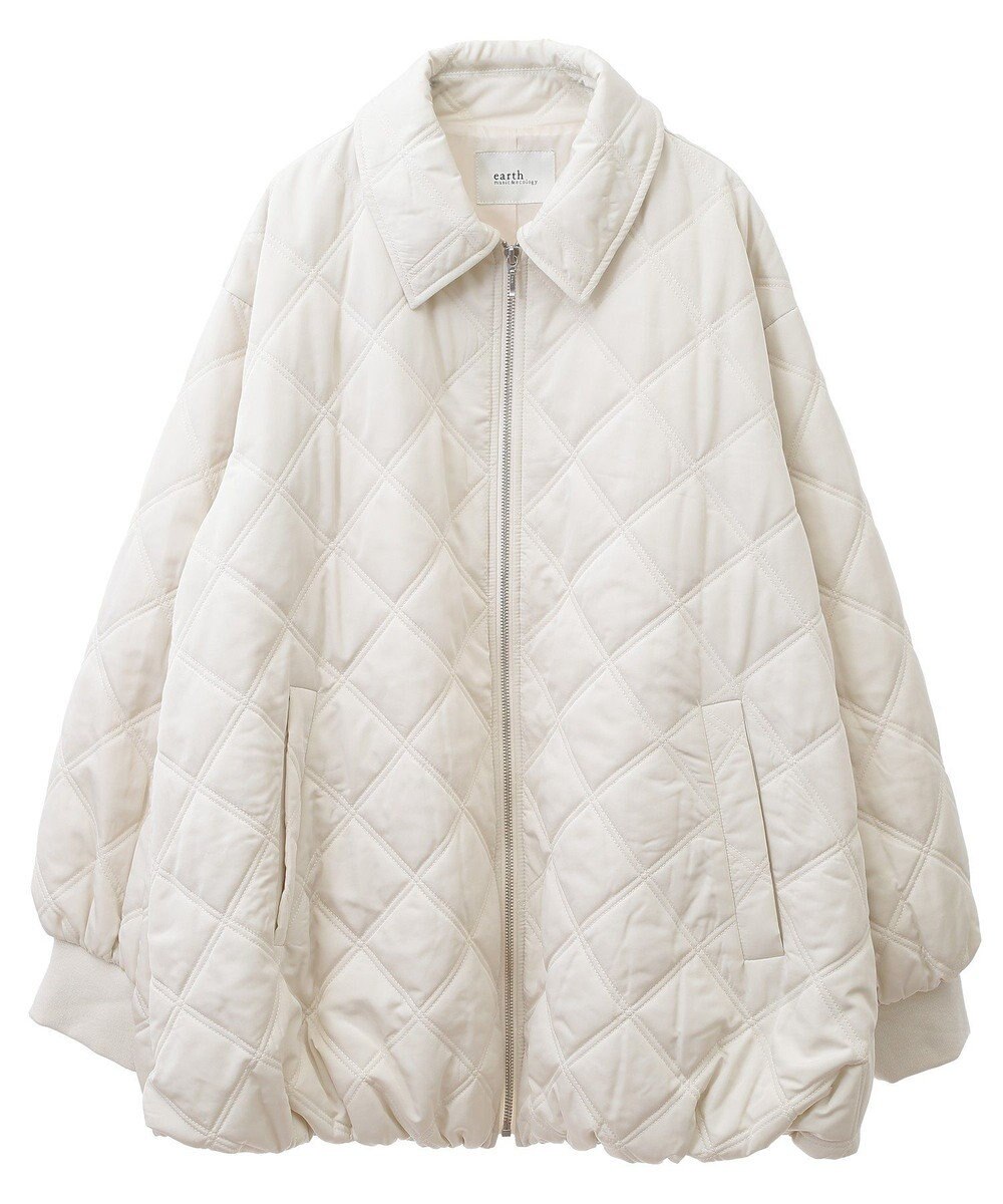 earth music&ecology ダブルステッチキルティングコート 