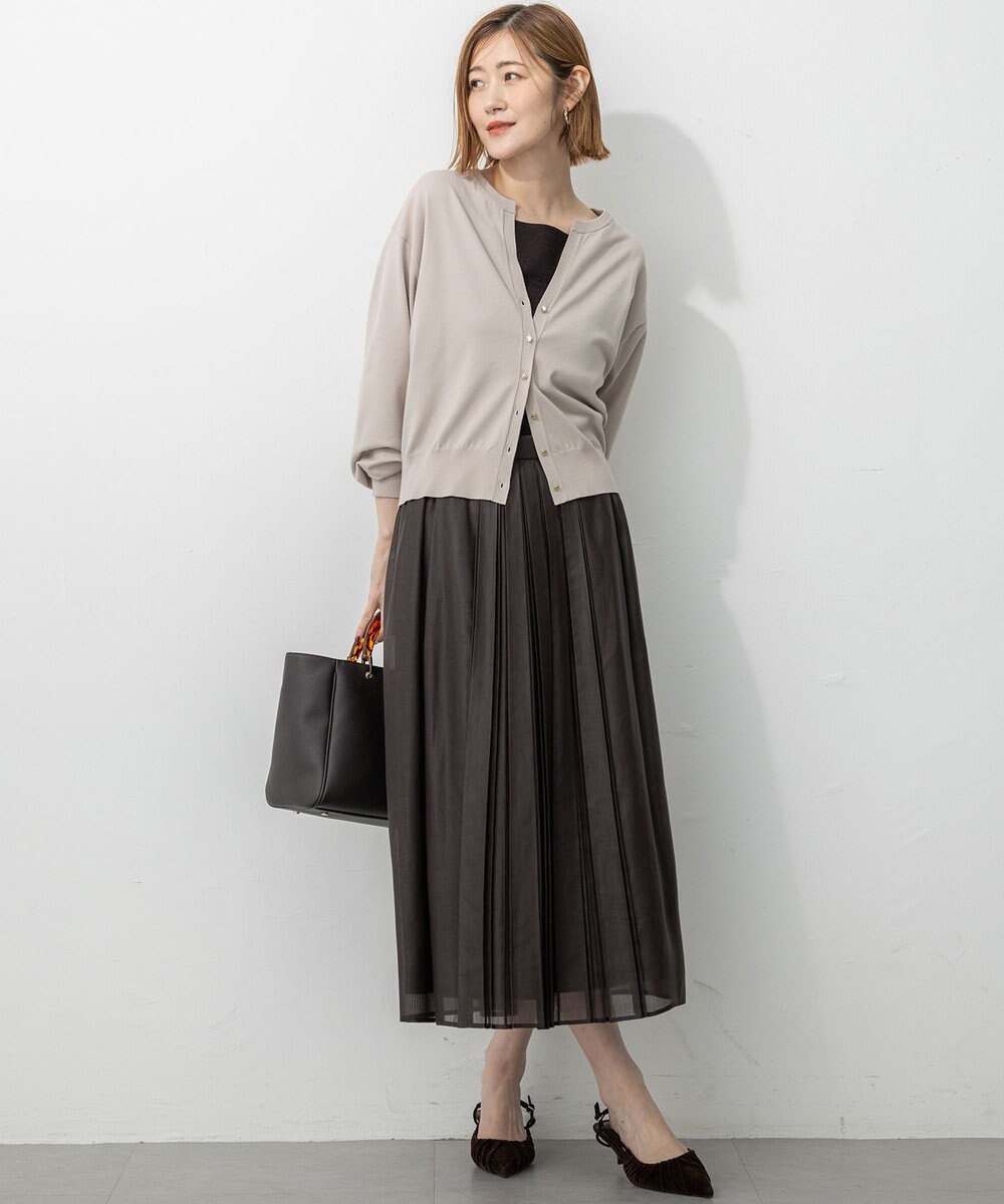 23区 【洗える】シャイニーシアー ニット キャミソール 