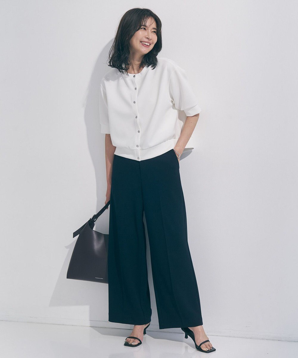 UNFILO 【VERY掲載】BEAUTY FORM JERSEY light スナップカーディガン 