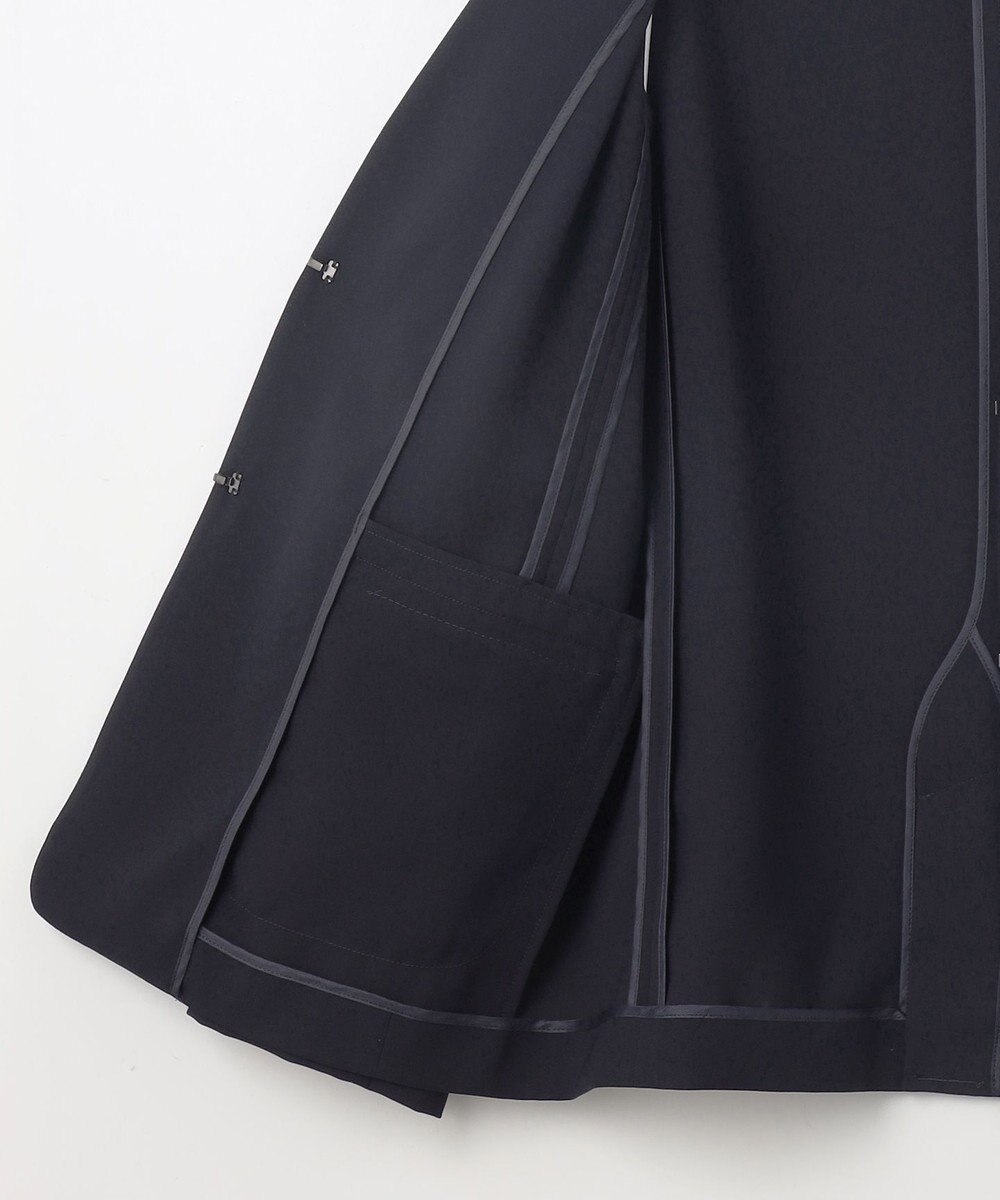 自由区 S 【セットアップ対応・接触冷感・UVケア・洗える】ライトストレッチノーカラー ジャケット 