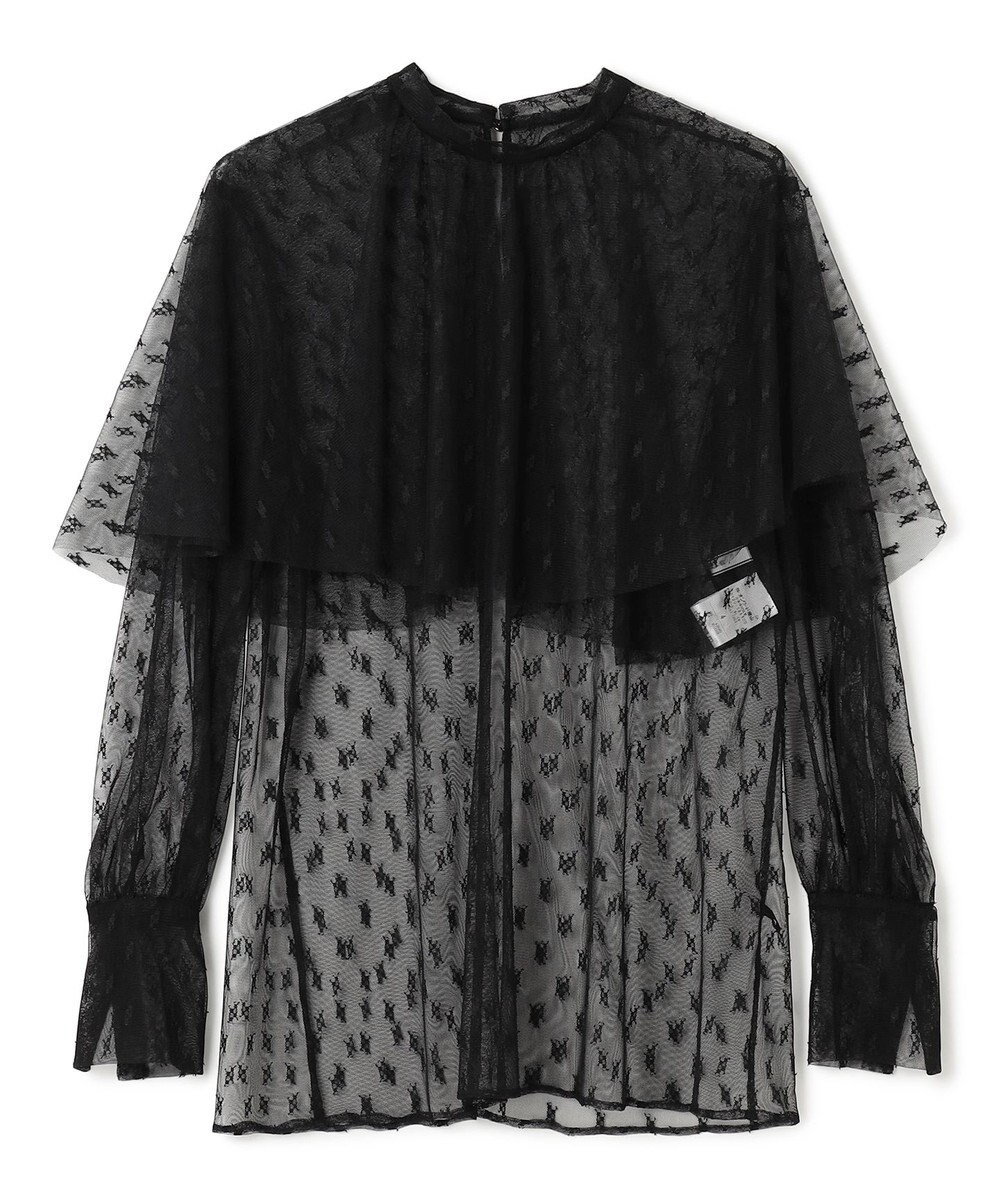 BEIGE， 【洗える・Oggi 11月号掲載】CLOVIS / ケープデザイン総レースブラウス 