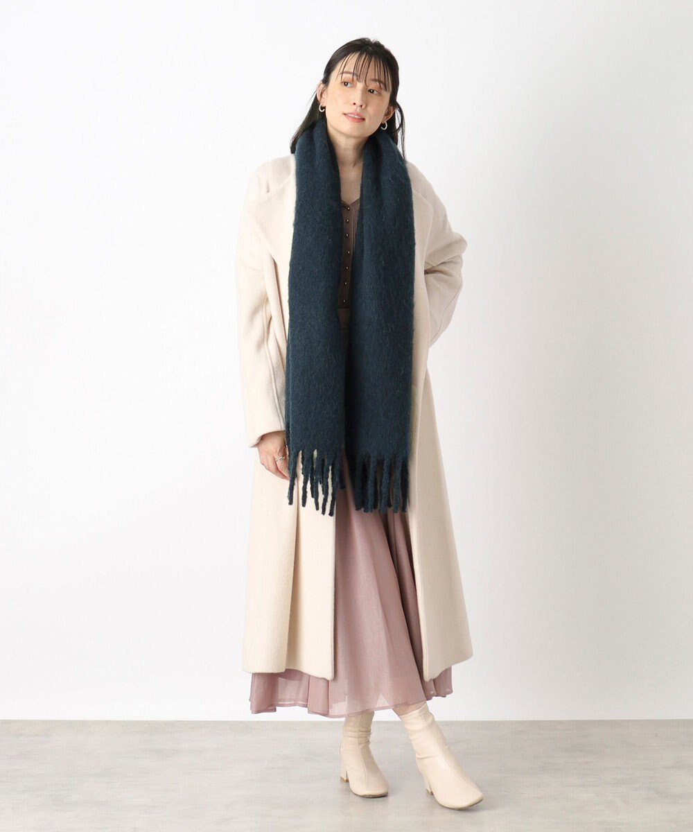 MOONBAT 【WEB限定】FURLA ウール混シャギー無地マフラー/幅40cm 