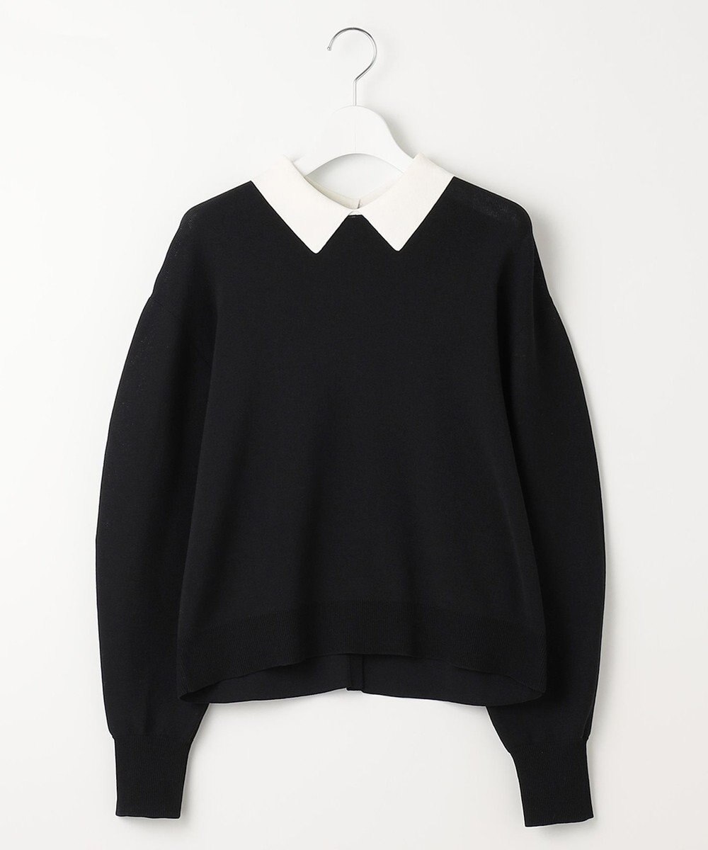 23区 【WEB限定】コットンポリエステル 襟デザイン ニット 