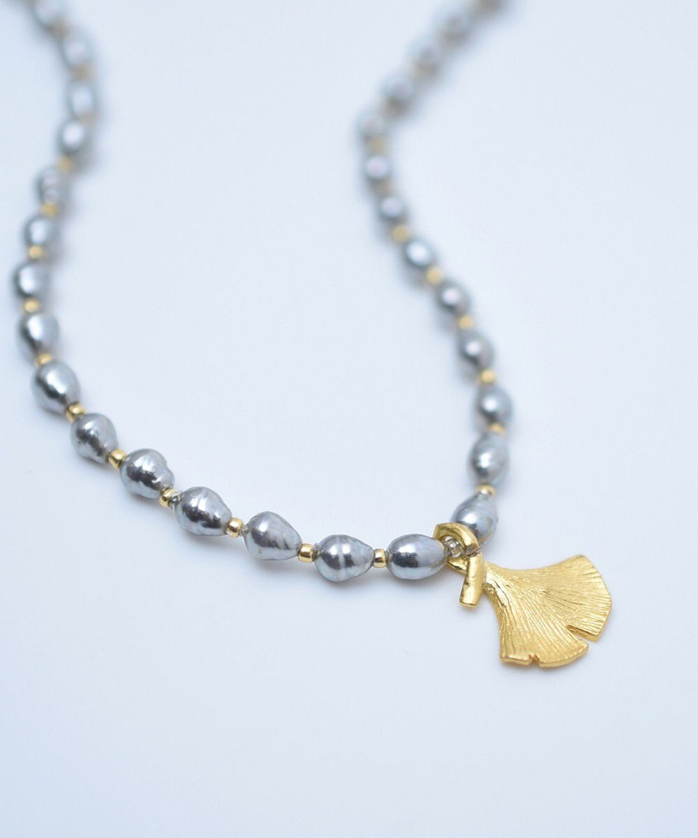 monshiro 【バロックパール】イチョウショート ネックレス 