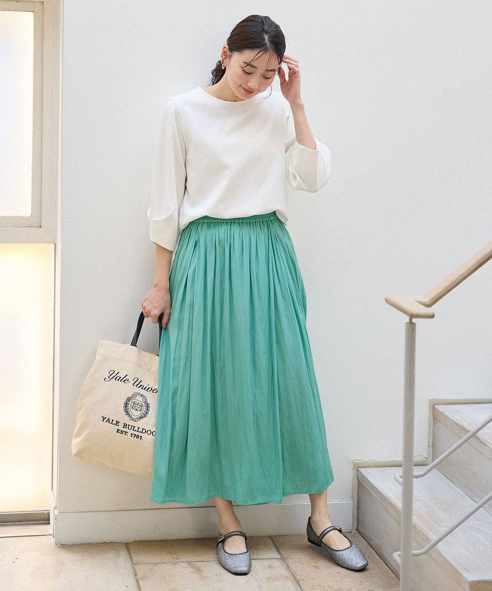 ANY 【ウエストゴム】ラップギャザースカーチョ 