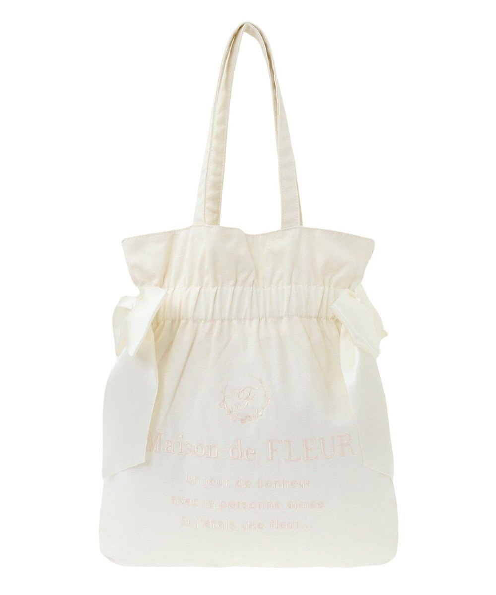 Maison de FLEUR EC限定 キャンバスダブルリボントートバッグ 
