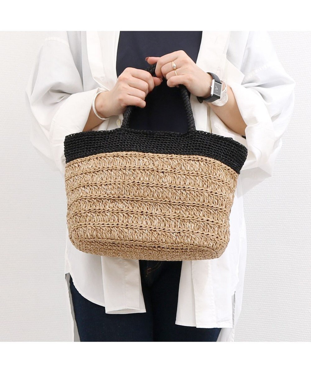 UNBILLION カシュカシュ cachecache / ラメ切替クロッシェトート カゴバッグ 