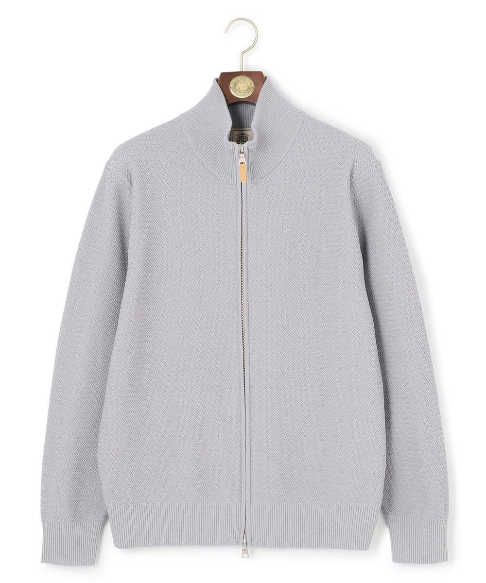 J.PRESS MEN 【KING SIZE】ハイツイストヘリンボン フルジップカーディガン 