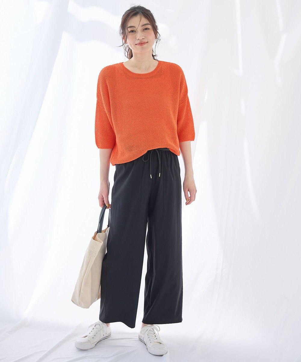 ANY 【洗濯機可/アンチピリング】ギマハーフスリーブニット 