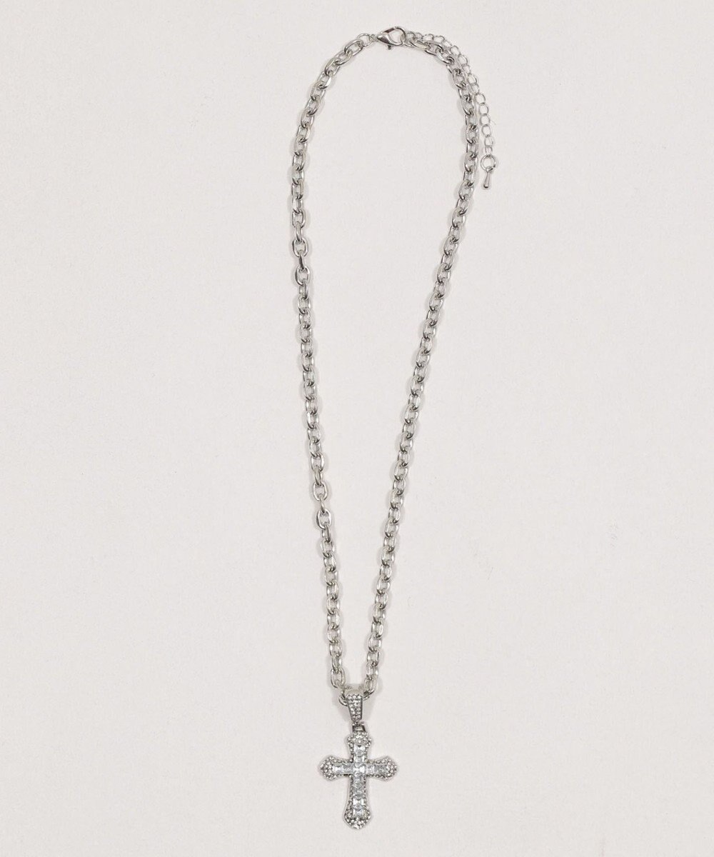 WEGO Lクロスビジューネックレス 