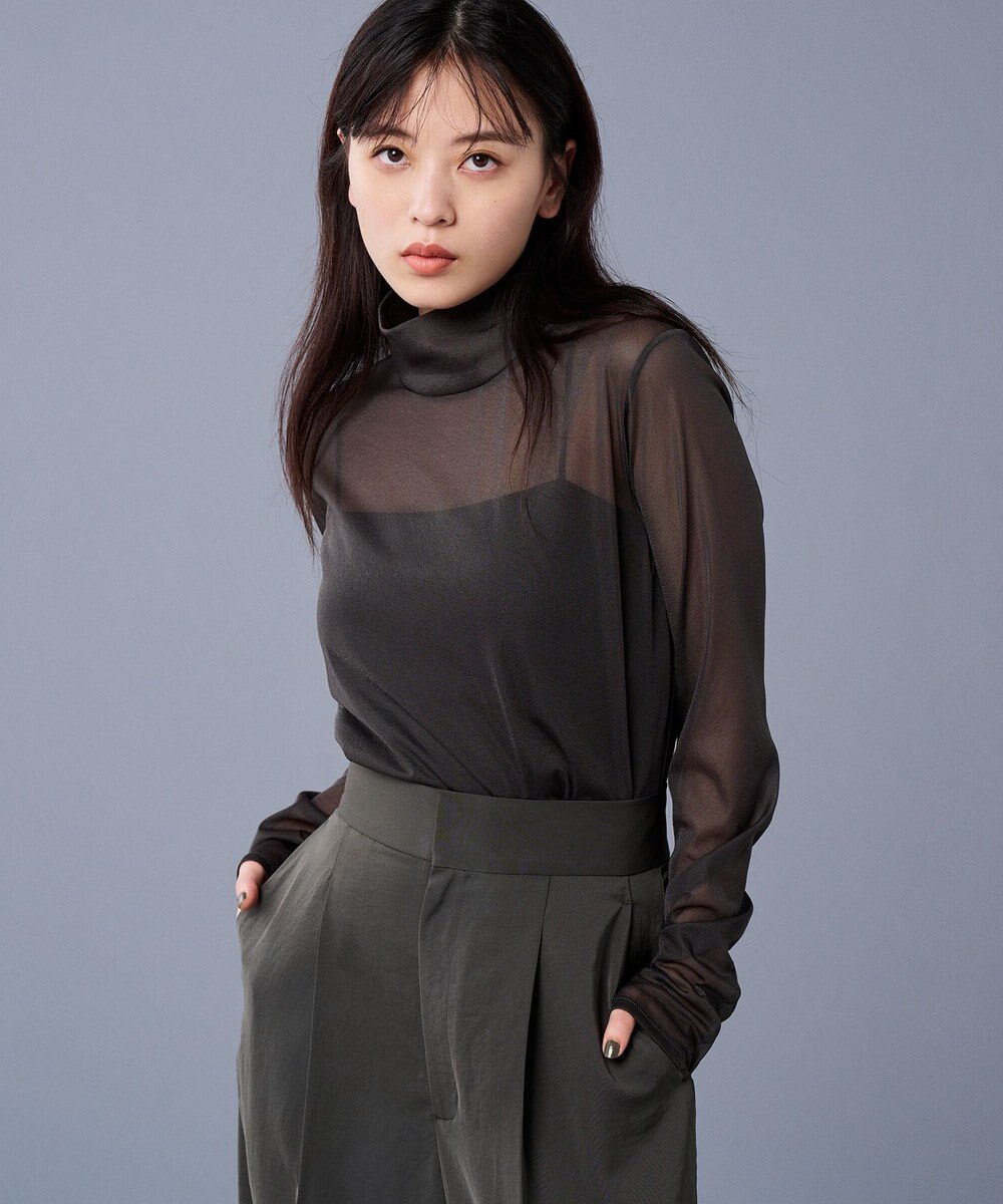 uncrave トリコットシフォン ハイネック カットソー（uncrave STANDARD） 