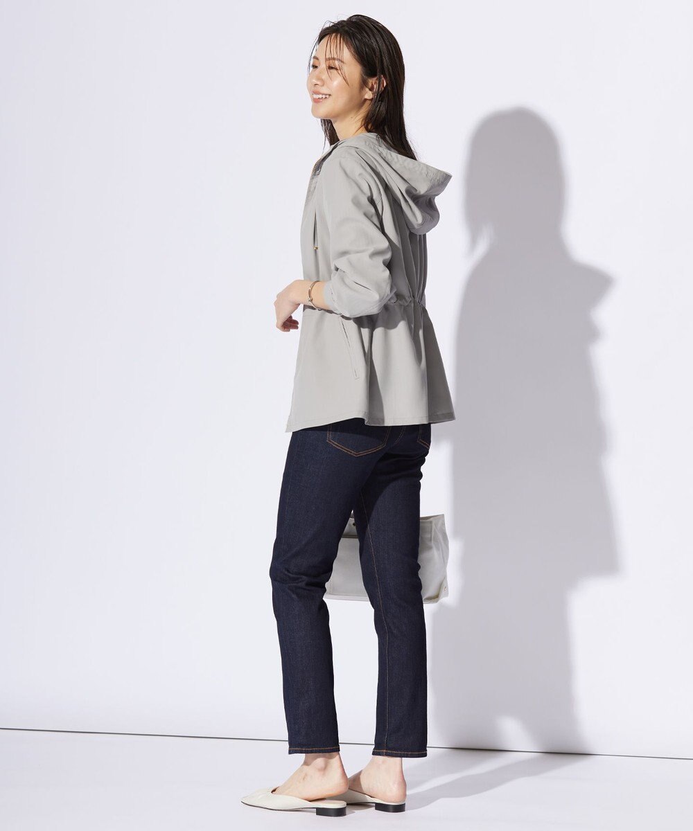 J.PRESS LADIES L 【洗える】80/1スパンタイプライター フーデッド アウター 