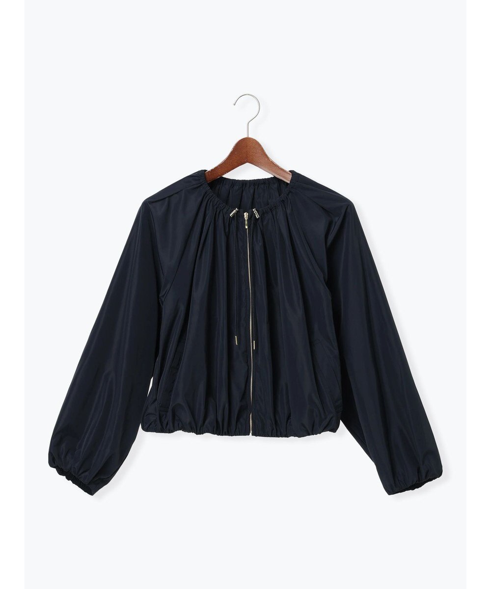 Te chichi ノーカラーギャザージップブルゾン 