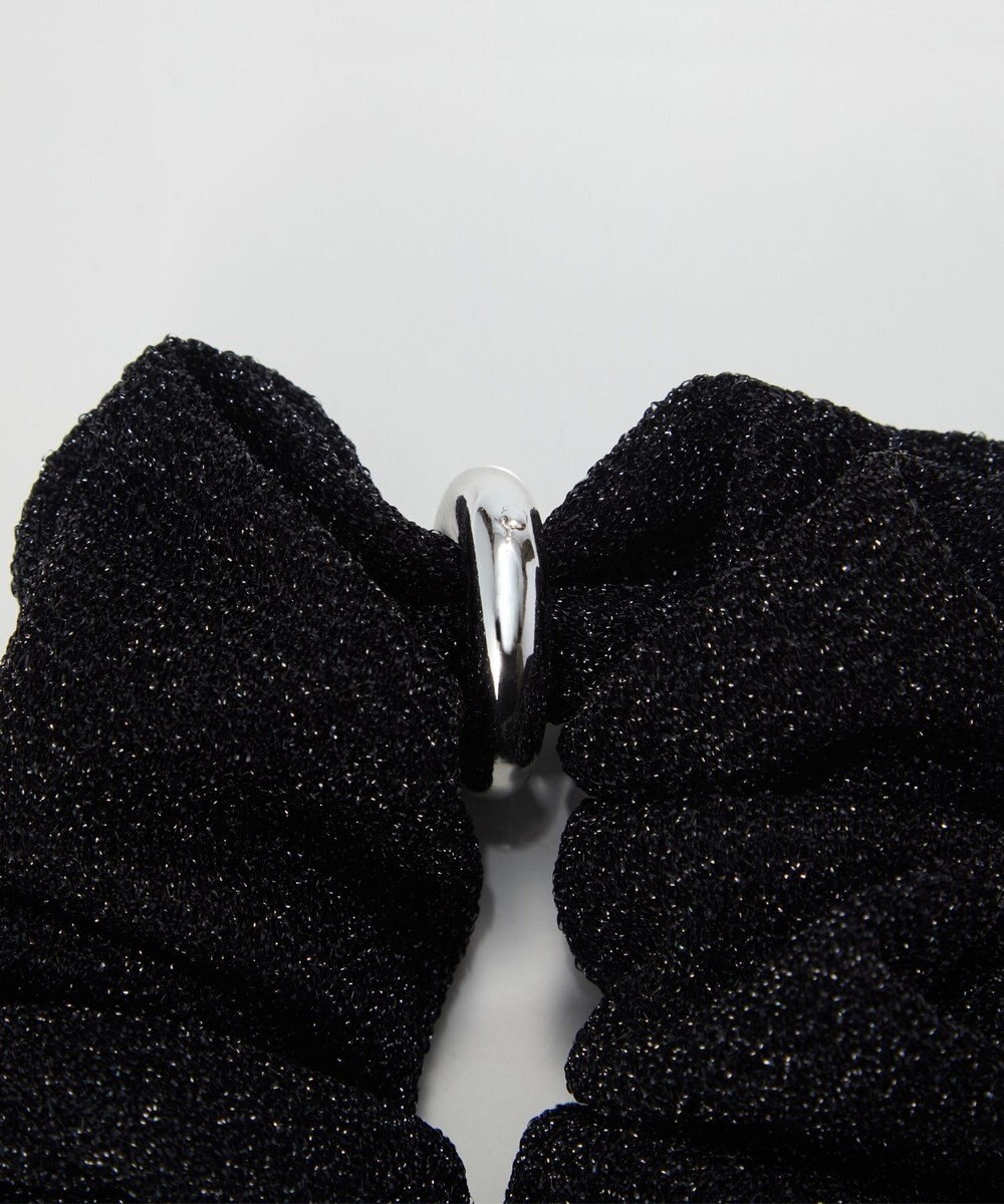 Phoebe メタルグリッターシュシュ　ブラック 