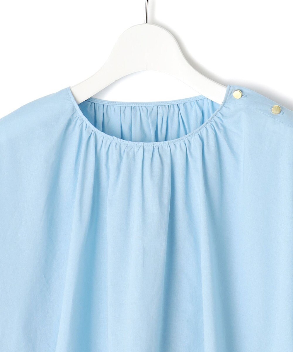 J.PRESS YORK STREET 【WOMEN】バイカラーギャザー ブラウス 