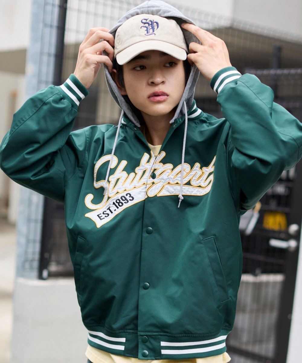 WEGO 【ユニセックス着用ITEM】2WAYフードワッペンスタジャン 