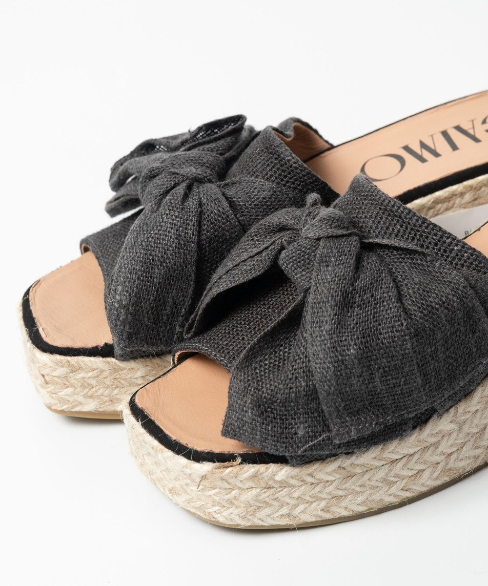 gaimo 【GAIMO/ガイモ】リネンリボン付きジュート厚底サンダル/CELIA-RS 