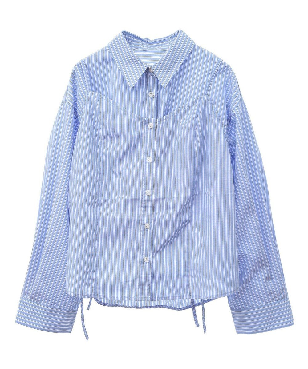 earth music&ecology Ｓｅｔ２点　ドロストショートシャツ＋キャミブラウス 