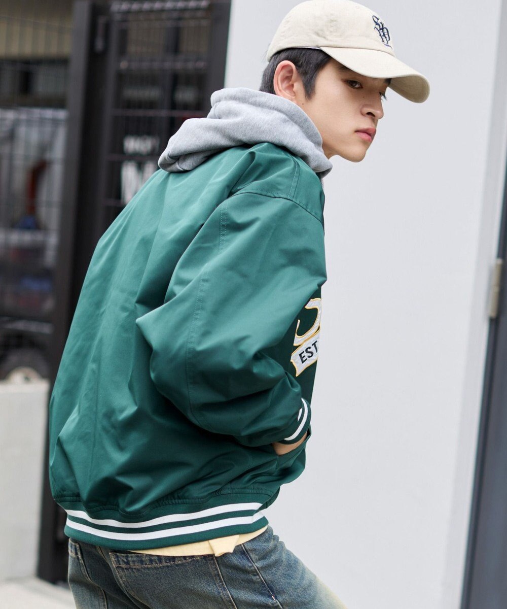 WEGO 【ユニセックス着用ITEM】2WAYフードワッペンスタジャン 