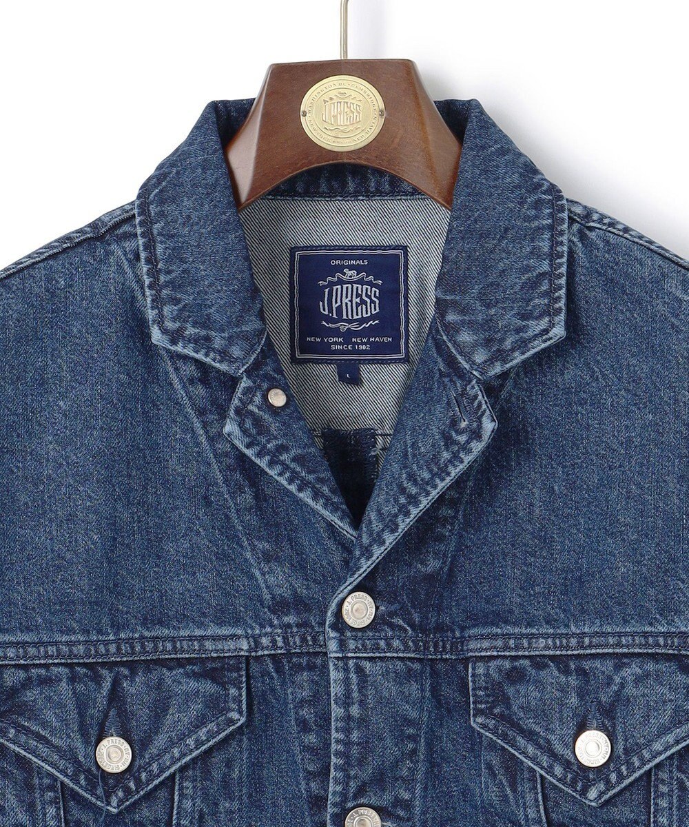 J.PRESS MEN 【J.PRESS ORIGINALS】SHIOTA DENIM Notched Jumper / Made in Japan 