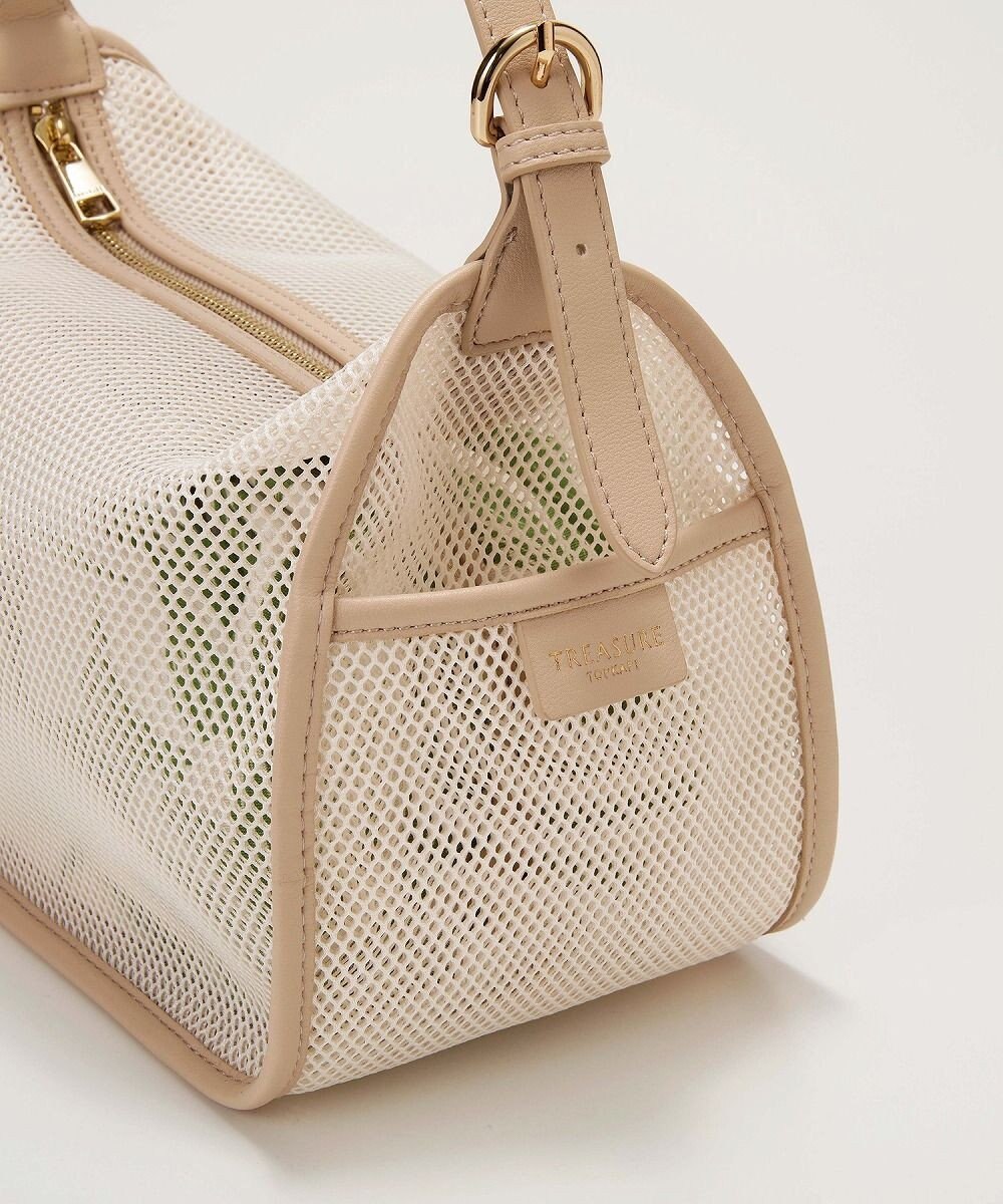 TOPKAPI 【TREASURE TOPKAPI】プリント 巾着バッグ付き メッシュ ワンハンドルバッグ 