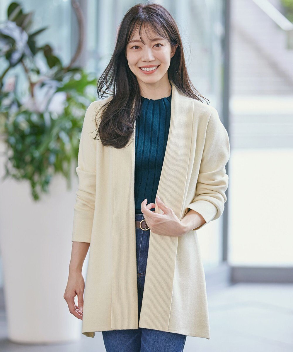 Tiaclasse 【新色追加・洗える】ミラノリブミドル丈カーディガン 