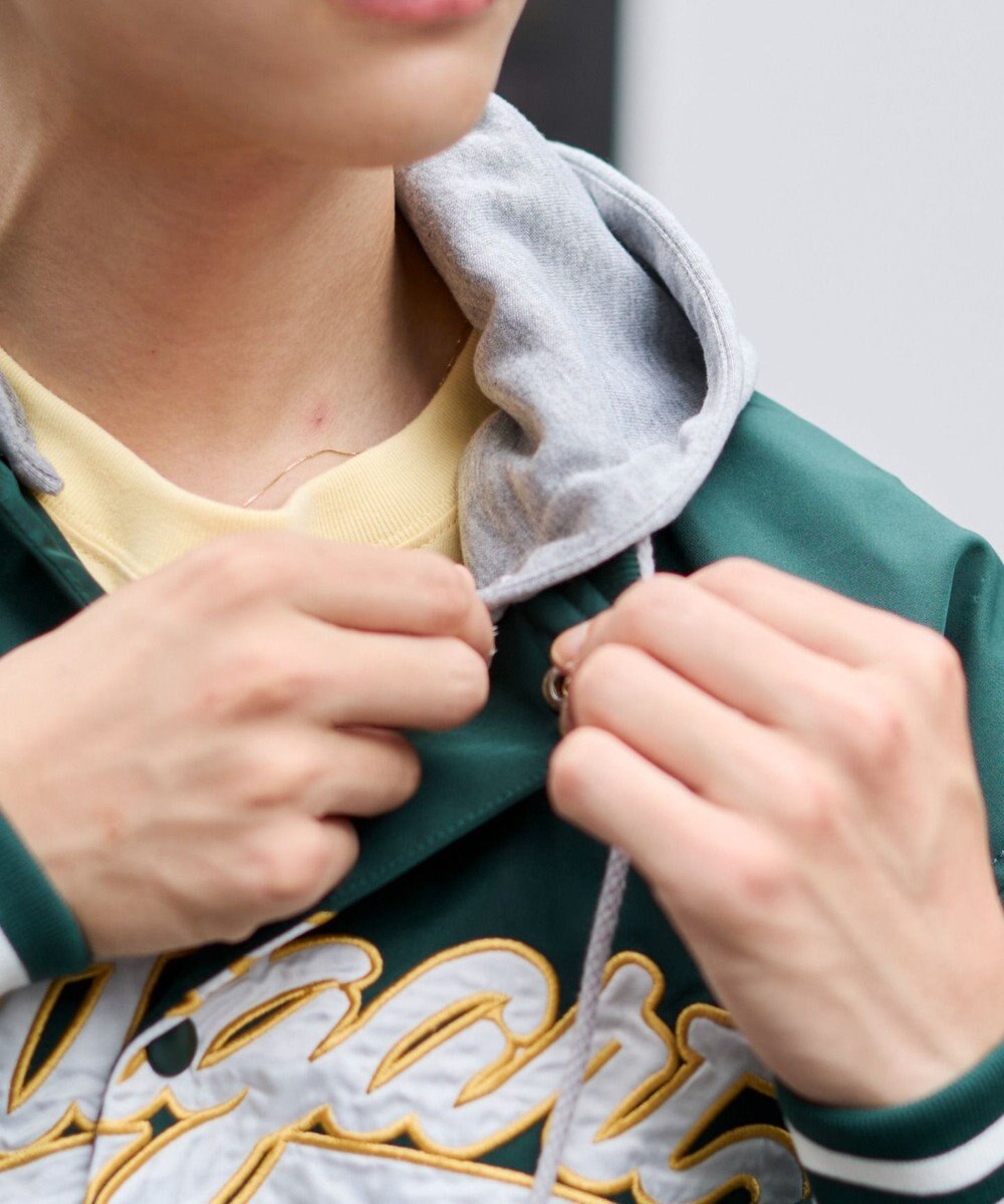 WEGO 【ユニセックス着用ITEM】2WAYフードワッペンスタジャン 