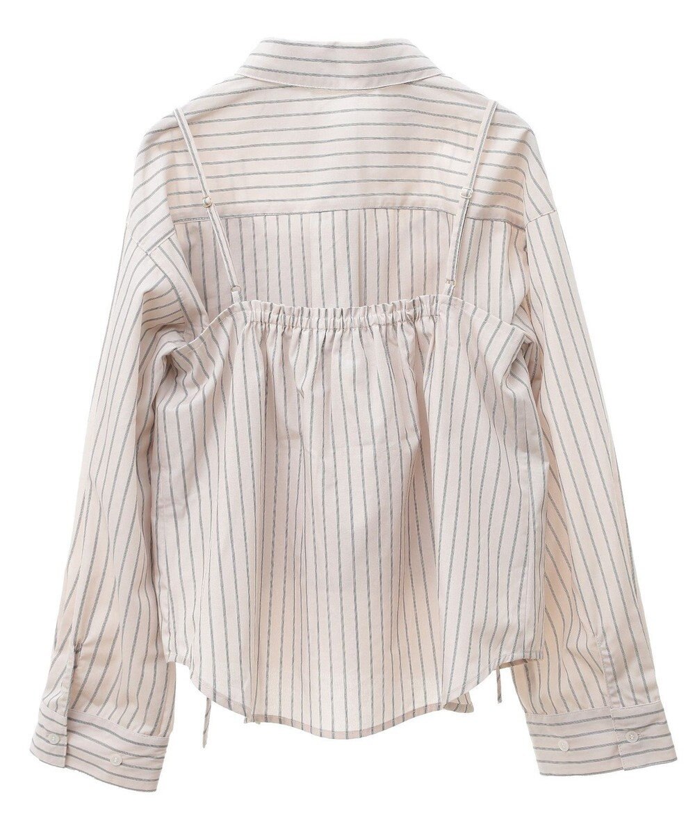 earth music&ecology Ｓｅｔ２点　ドロストショートシャツ＋キャミブラウス 