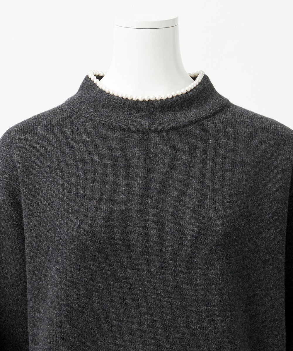 23区 【R(アール)】マイクロンメリノウール パールトリム ニット 