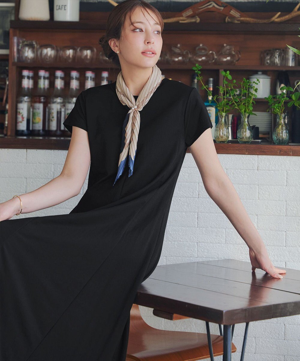 Tiaclasse 【接触冷感・洗える】イージーカットソーロングワンピース 