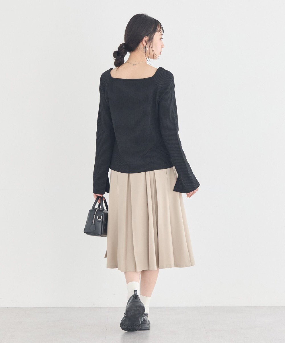 earth music&ecology 【予約】アシメ釦ツイストテレコカットソー 