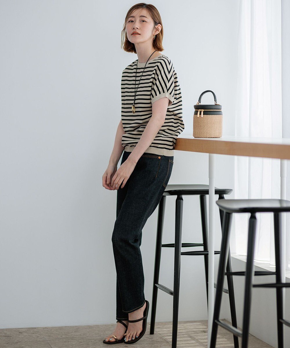 23区 S 【洗える】レーヨンポリエステルストレッチ プルオーバー ラメニット 