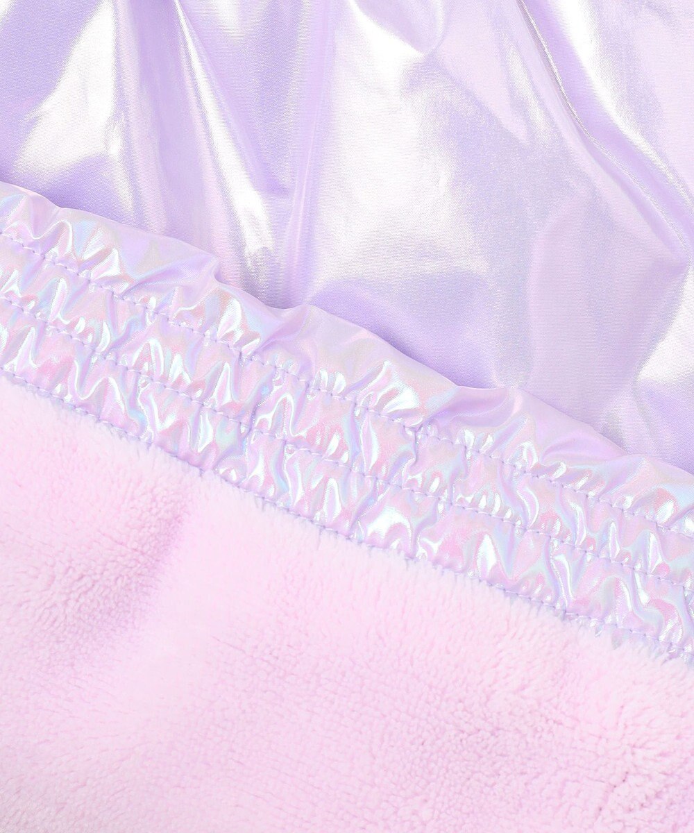 ANY KIDS パール調×フリースボア中綿コート 