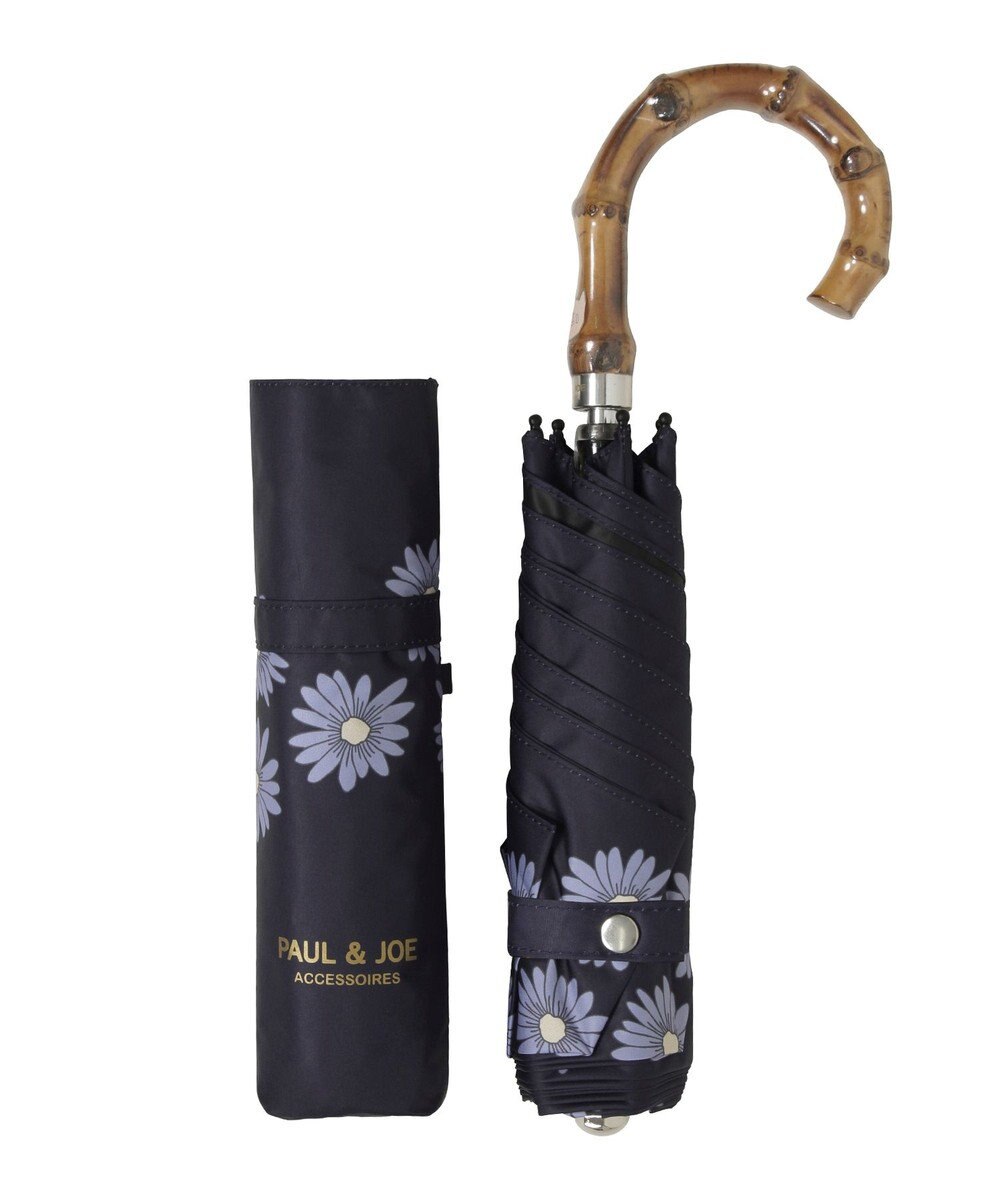 MOONBAT 【 遮光率100％/遮熱/UV】PAUL&JOE ACCESSOIRES(ポール&ジョー) 晴雨兼用日傘  Lovely daisy  クリザンテーム ヌネット 折りたたみ傘 竹手元 