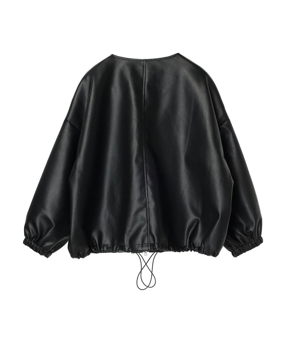 Green Parks ・ＥＬＥＮＣＡＲＥ　ＤＵＥ　合皮ノーカラーブルゾン 