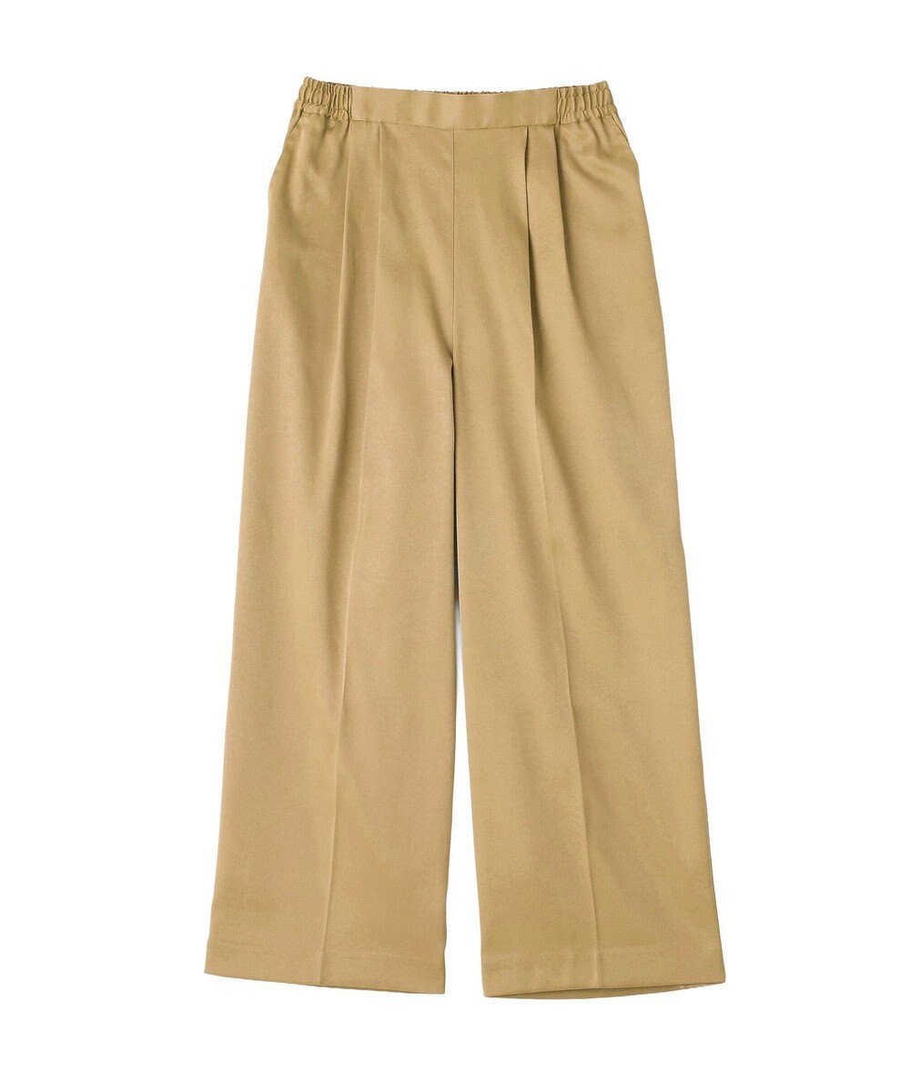 YECCA VECCA 裏起毛サテンリラックスパンツ 