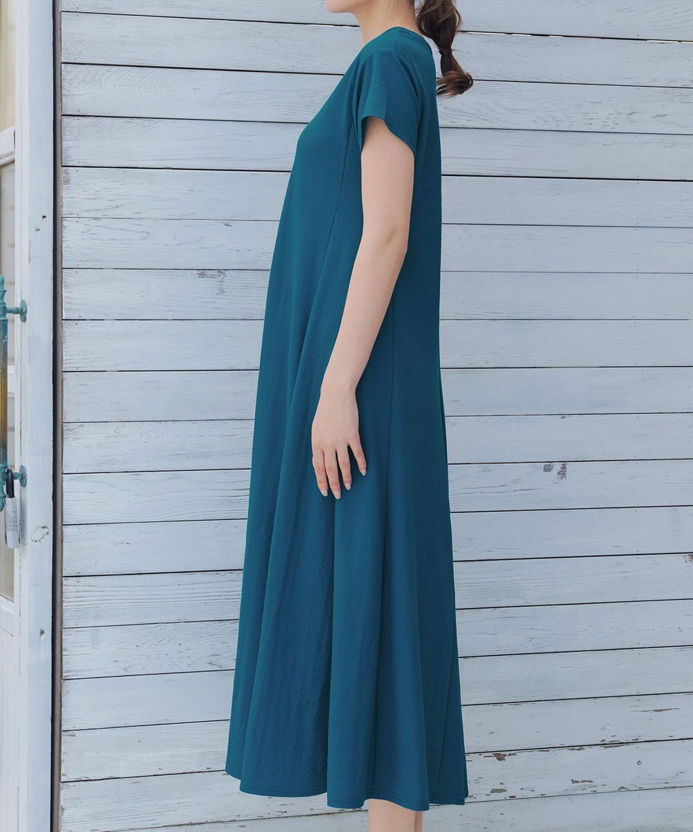 Tiaclasse 【接触冷感・洗える】イージーカットソーロングワンピース 