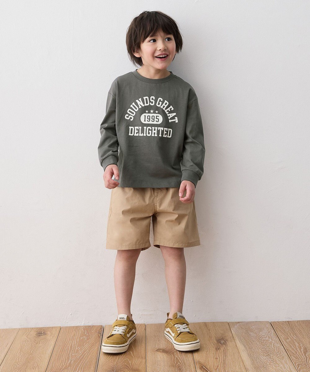 ANY KIDS ロゴプリント 長袖Tシャツ 
