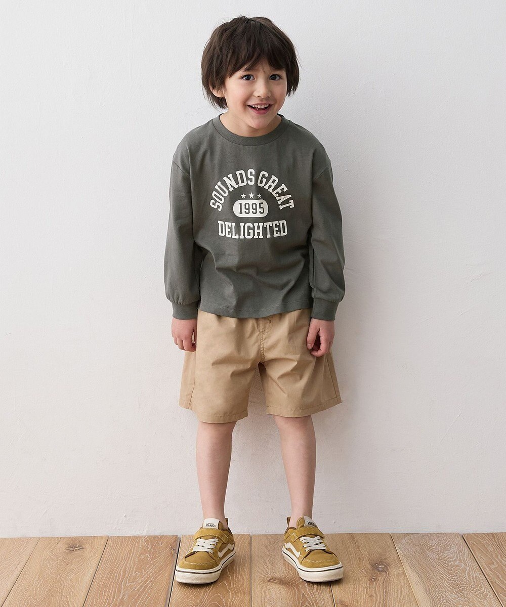 ANY KIDS ロゴプリント 長袖Tシャツ 