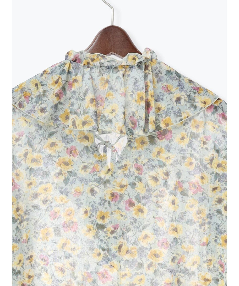 Te chichi フラワープリントフリルブラウス 