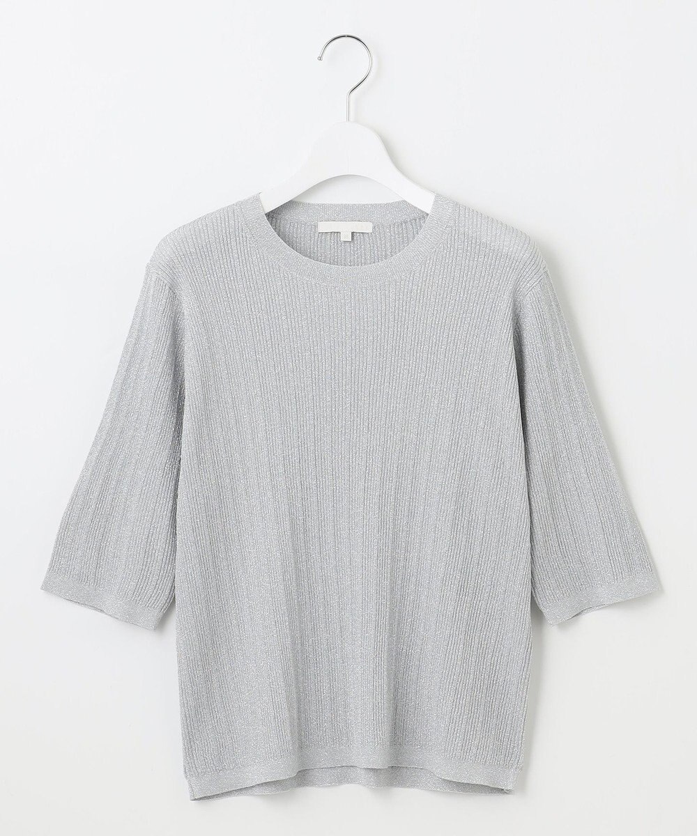 自由区 L 【カタログ掲載・アンサンブル対応・洗える】グリッターリブプルオーバー ニット 