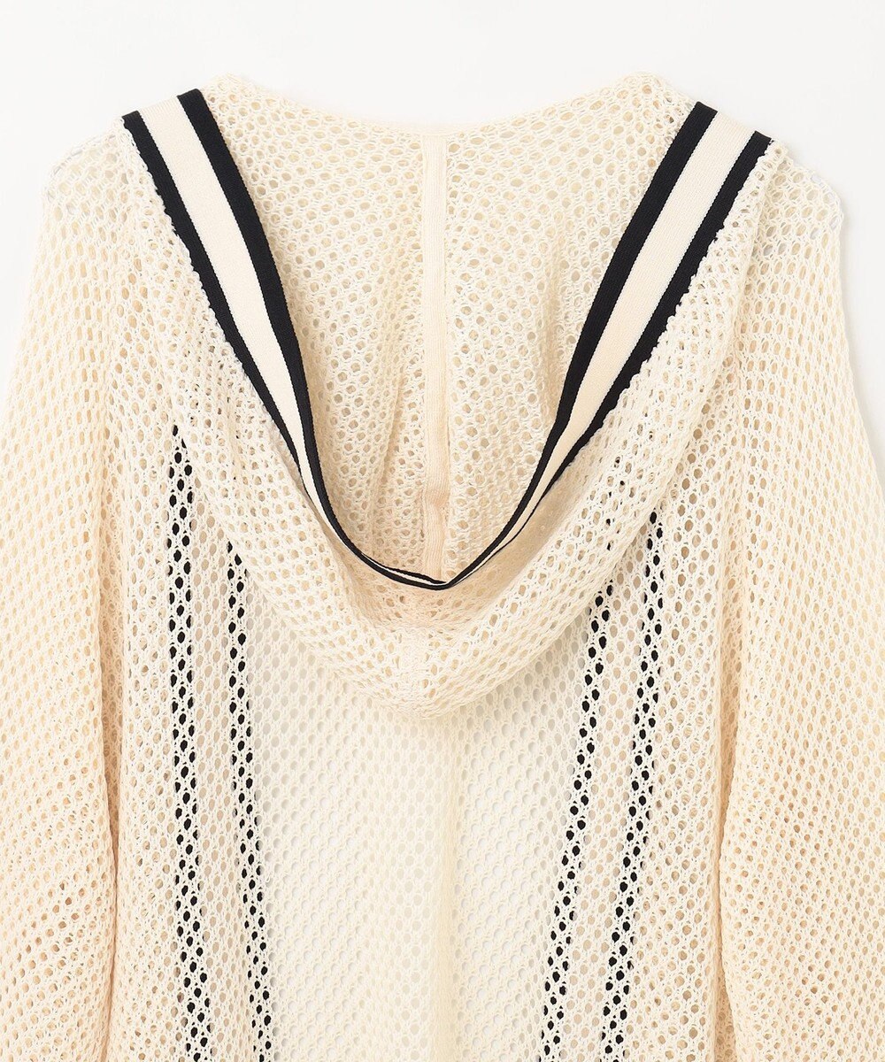 GRACE CONTINENTAL メッシュラインニットフーディ 