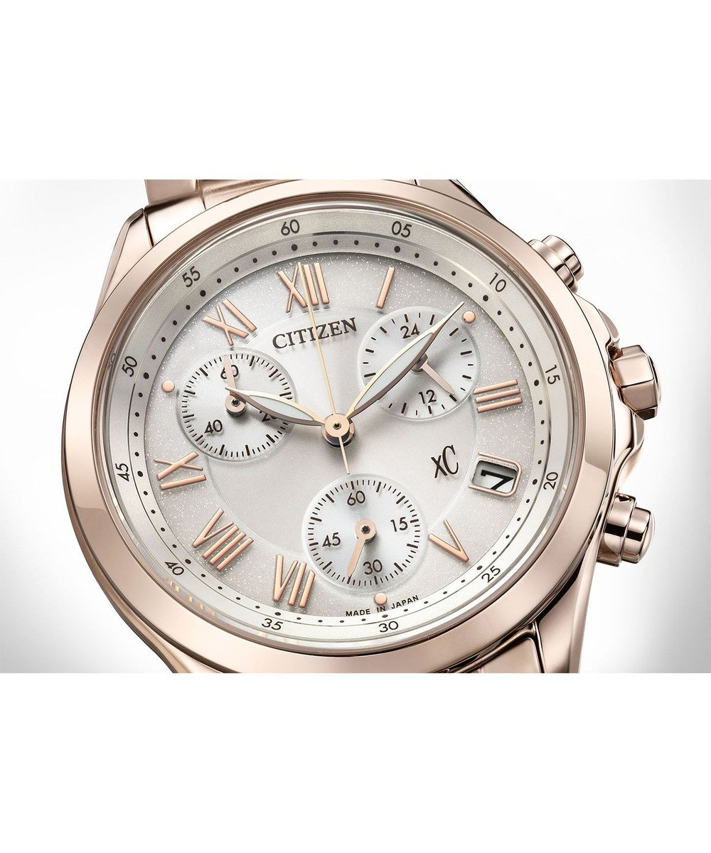 CITIZEN 【電池交換不要のクロノグラフ】どんなスタイルにも合わせやすいサクラカラーの腕時計 