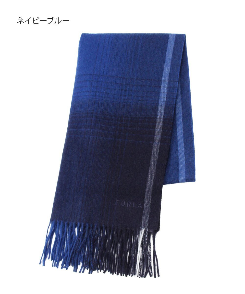 MOONBAT FURLA(フルラ）ウール100％ オンブレー チェックストール 