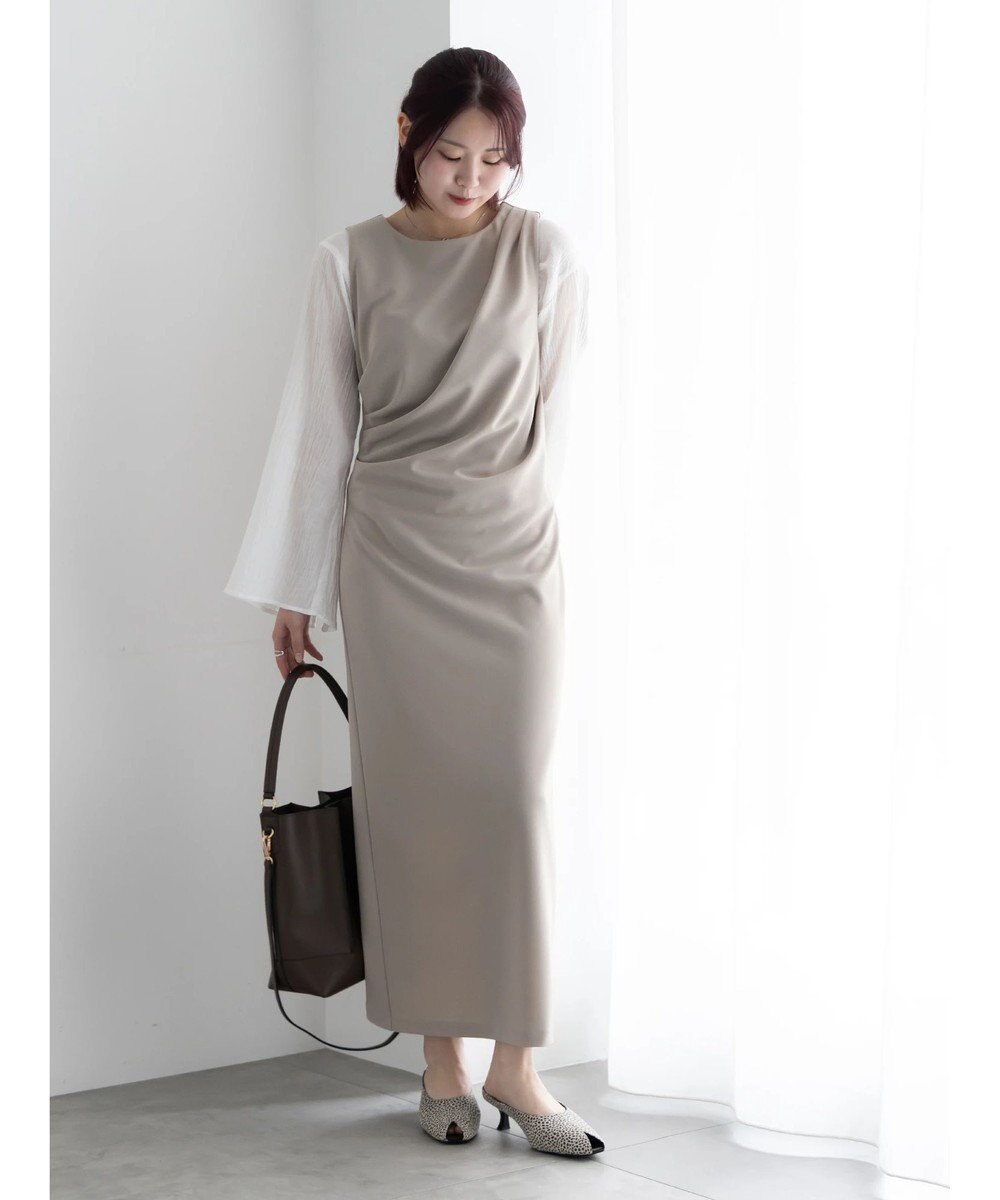 Te chichi ドレープ I ラインワンピース【AOYAMA FASHION ASSOCIATION × Te chichi】 