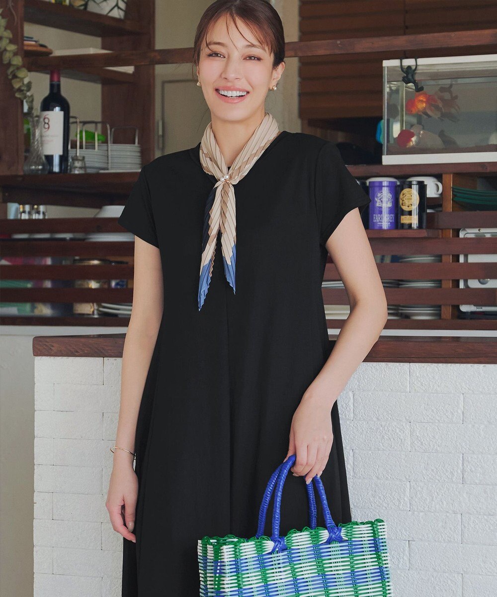 Tiaclasse 【接触冷感・洗える】イージーカットソーロングワンピース 