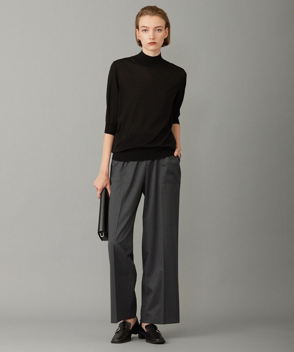 ICB 【洗える】 TWブロード ワイドストレートパンツ 