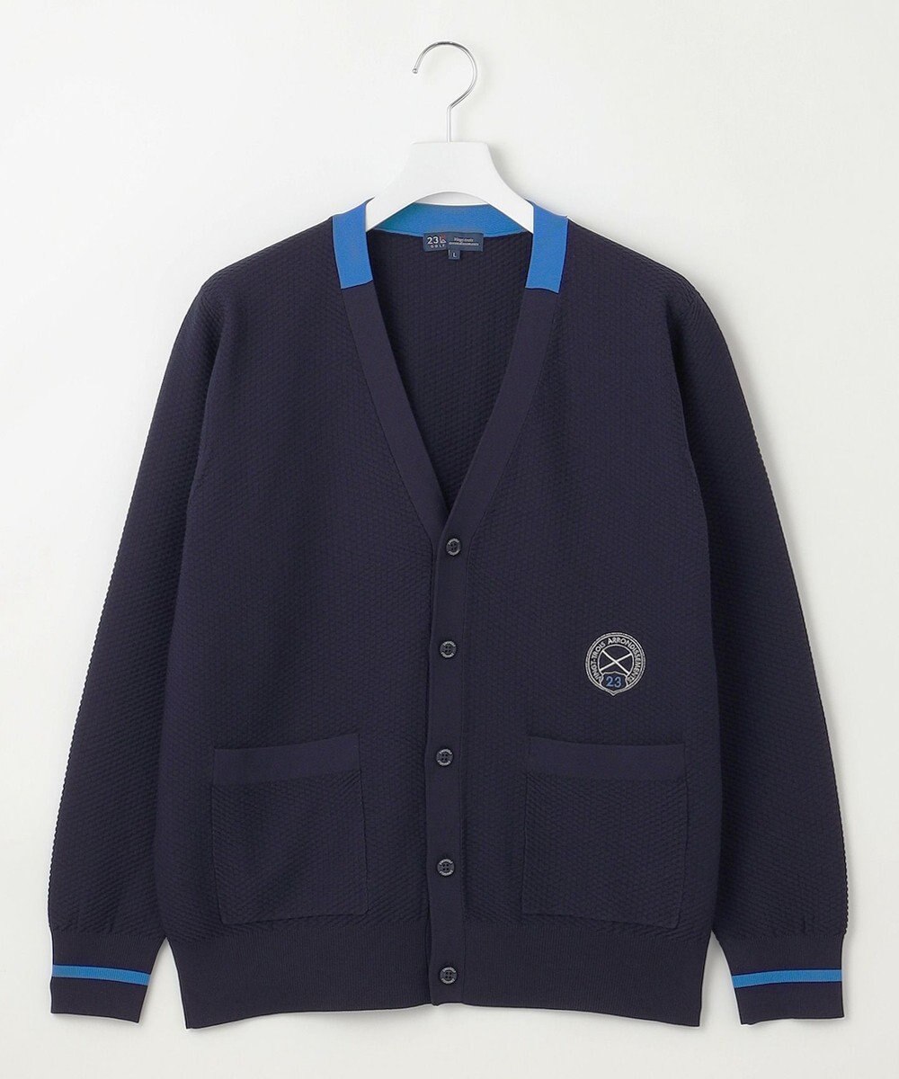 23区GOLF 【MEN】【ウォッシャブル】ニットカーデガン 軽く羽織れて動きやすい 日常使いに便利 